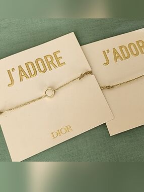 Dior Jadore Ceramic Charm Logo Gold Tone Adjustable Bracelet New Gift Vip